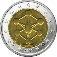 2-Euro Belgien - 2006 - Atomium - CoinCard