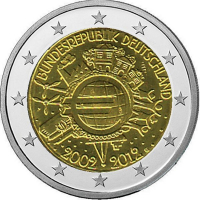 2-Euro Deutschland - G - 2012 - 10 Jahre Euro-Bargeld