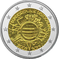 2-Euro Deutschland - J - 2012 - 10 Jahre Euro-Bargeld