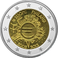2-Euro Finnland - 2012 - 10 Jahre Euro-Bargeld