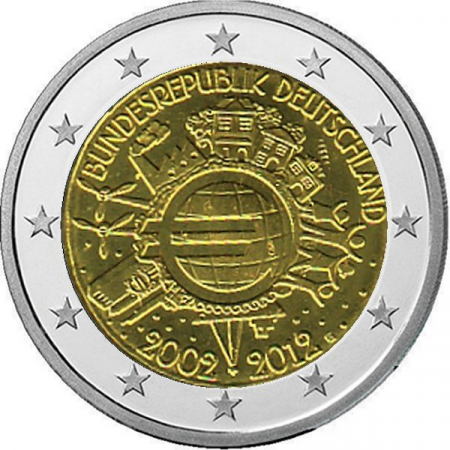 2 € Deutschland - 2012 - G - 10 Jahre Euro-Bargeld