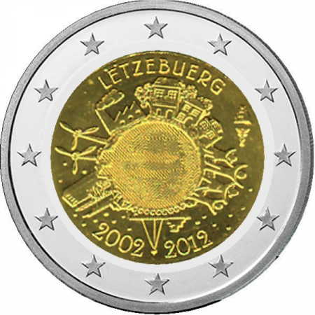 2 € Luxemburg - 2012 - 10 Jahre Euro-Bargeld