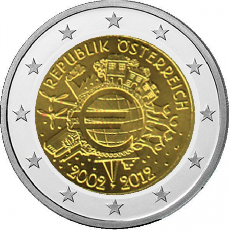 2 € Österreich - 2012 - 10 Jahre Euro-Bargeld