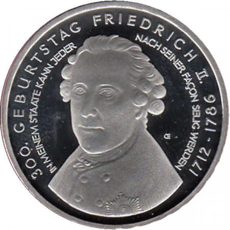 10 € Deutschland - 2012 - A - Friedrich der Große - PP