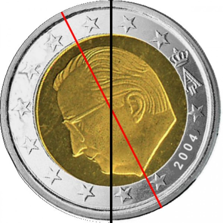2 € Belgien - 2004 - Kursmünze - 333° Stempeldrehung