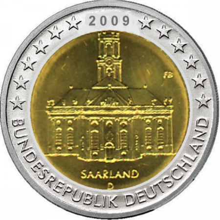 2 € Deutschland - 2009 - D - Saarbrücker Ludwigskirche