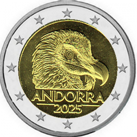 2 € Andorra - 2025 - Bartgeier