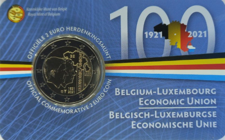 2 € Belgien - 2021 - Wirtschaftsunion mit Luxemburg (NL)