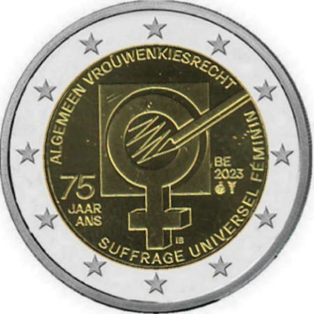 2 € Belgien - 2023 - Frauenwahlrecht - (FR)