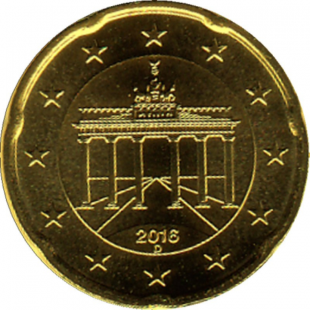 Deutschland - D - 2016 - 20 Cent Kursmünze aus KMS