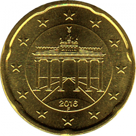 Deutschland - F - 2016 - 20 Cent Kursmünze aus KMS