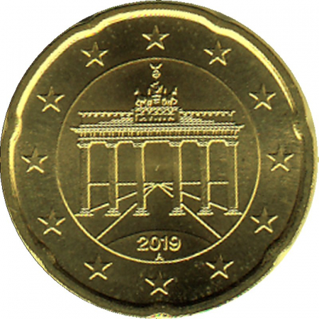 Deutschland - A - 2019 - 20 Cent Kursmünze aus KMS