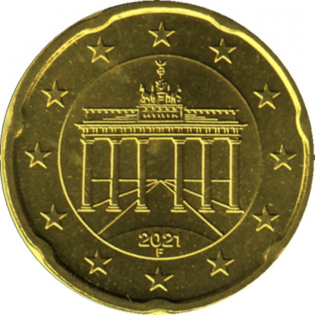 Deutschland - F - 2021 - 20 Cent Kursmünze aus KMS
