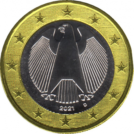 Deutschland - D - 2021 - 1 Euro Kursmünze aus KMS