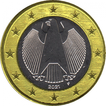 Deutschland - F - 2021 - 1 Euro Kursmünze aus KMS