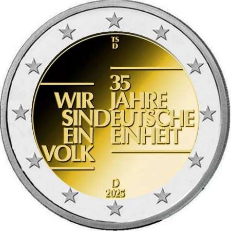 2 € Deutschland - 2025 - A - 35 Jahre Deutsche Einheit