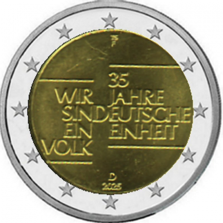 2 € Deutschland - 2025 - F - 35 Jahre Deutsche Einheit