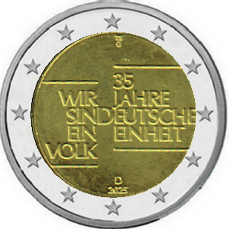 2 € Deutschland - 2025 - G - 35 Jahre Deutsche Einheit