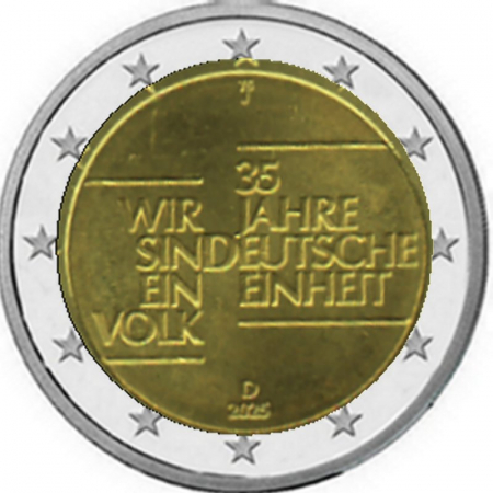 2 € Deutschland - 2025 - J - 35 Jahre Deutsche Einheit