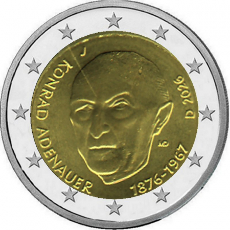 2 € Deutschland - 2026 - J - Konrad Adenauer