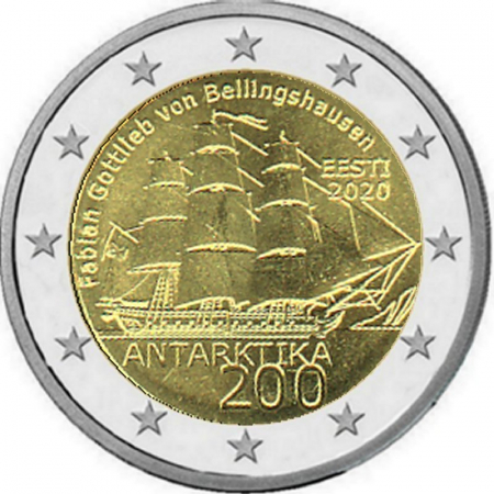 2 € Estland - 2020 - Entdeckung der Antarktis