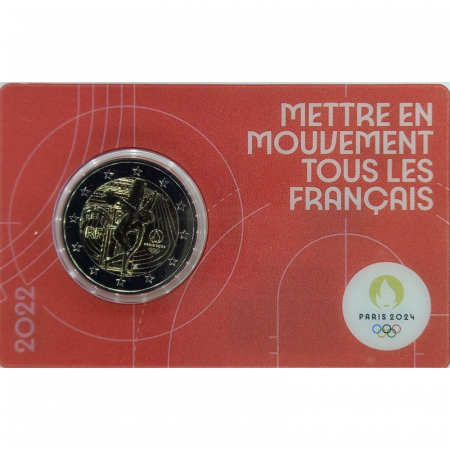 2 € Frankreich - 2022 - Diskuswerfer - CC: ROT