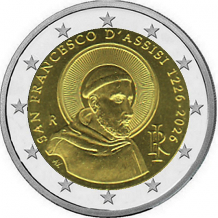 2 € Italien - 2026 - Franz von Assisi