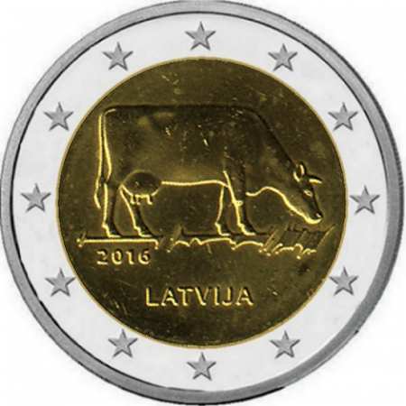 2 € Lettland - 2016 - Milchwirtschaft