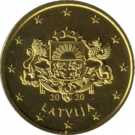 Lettland 2020 - 10 Cent Kursmünze aus KMS
