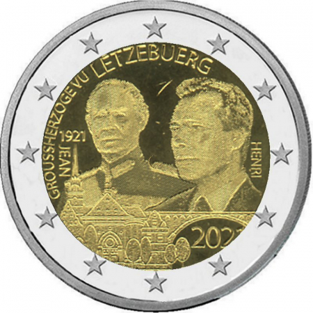 2 € Luxemburg - 2021 - Großherzog Jean - Foto Variante