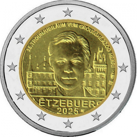 2 € Luxemburg - 2025 - Thronbesteigung Großherzog Henri
