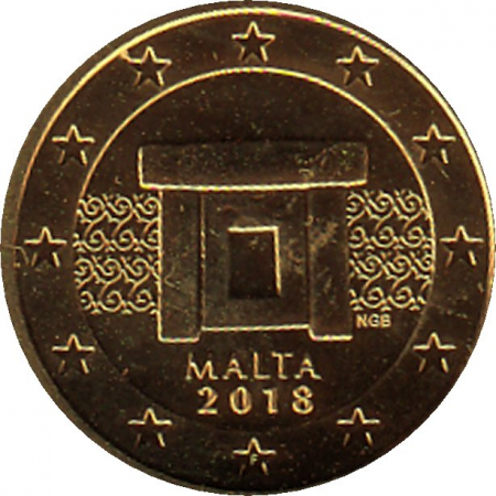 Malta - 2018 - 1 Cent Kursmünze aus KMS