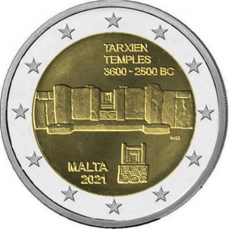 2 € Malta - 2021 - Tempel von Tarxien