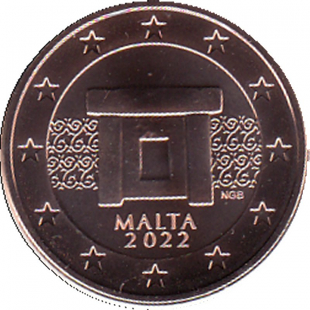 Malta - 2022 - 1 Cent Kursmünze aus KMS