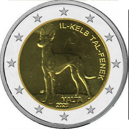 2 € Malta - 2026 - Der Pharaonenhund