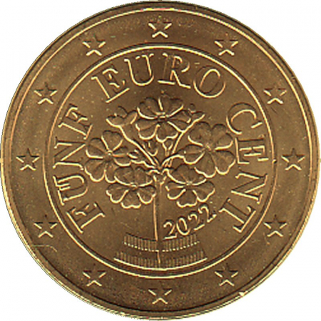 Österreich - 2022 - 5 Cent Kursmünze