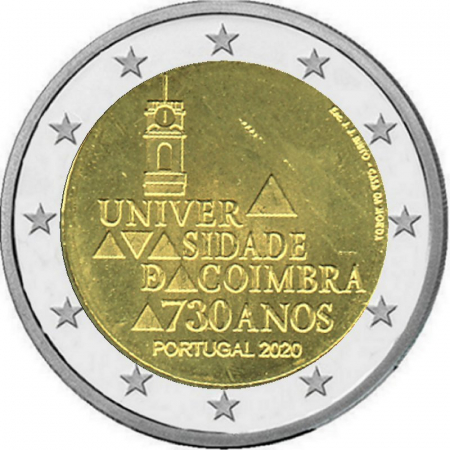 2 € Portugal - 2020 - Gründung der UNI Coimbra
