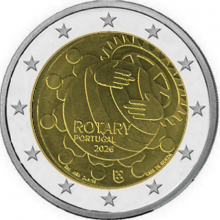 2 € Portugal - 2026 - 100 Jahre Rotary Club Portugal