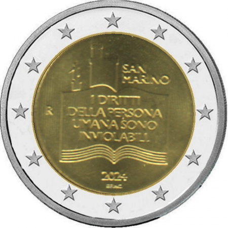2 € San Marino - 2024 - 50. Jahrestag der Erklärung der Bürgerrechte
