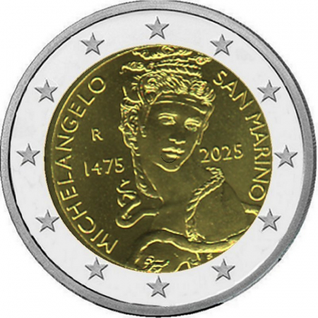 2 € San Marino - 2025 - Michelangelo