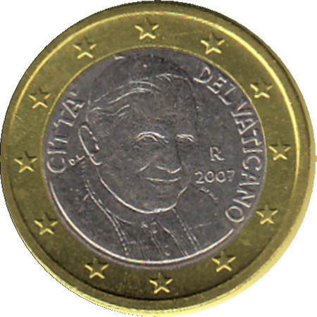 Vatikan - 2007 - 1 Euro Kursmünze - Papst Benedikt XVI.