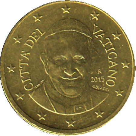 Vatikan 2015 - 50 Cent Kursmünze - Papst Franziskus