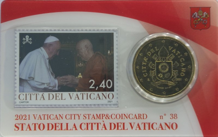 Vatikan - 2021 - CoinCard (38) + Stamp (2,40)