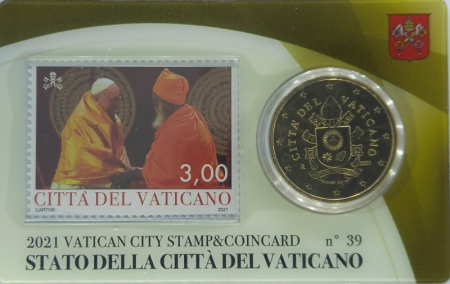 Vatikan - 2021 - CoinCard (39) + Stamp (3,00)