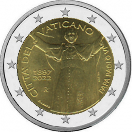 2 € Vatikan - 2022 - 125. Geburtstag von Papst Paul VI.