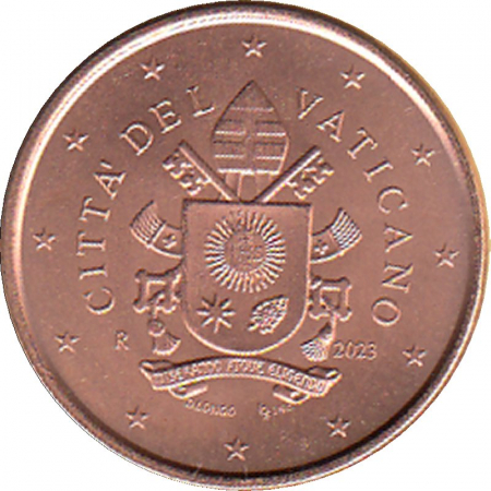 Vatikan 2023 - 2 Cent Kursmünze aus KMS