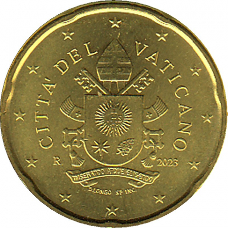 Vatikan 2023 - 20 Cent Kursmünze aus KMS