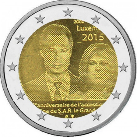 2 € Luxemburg - 2015 - Thronbesteigung Großherzog Henri