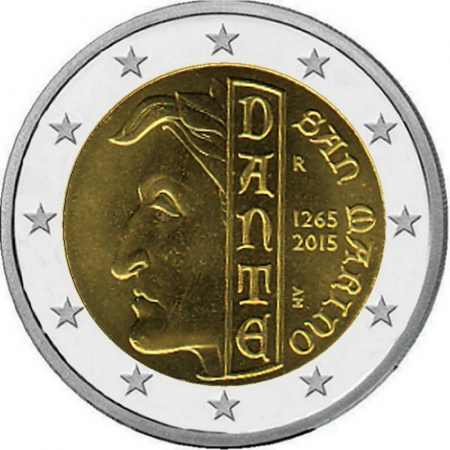 2 € San Marino - 2015 - Dante Alighieri