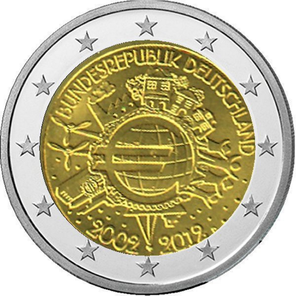2 € Deutschland - 2012 - D - 10 Jahre Euro-Bargeld